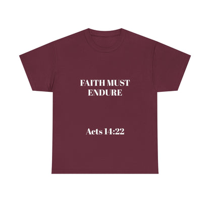 Perserverance FRONT AND BACK - 'Faith must endure' Lion Design