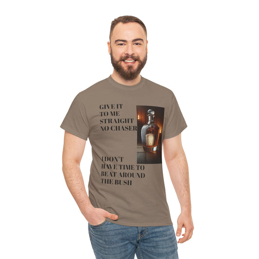 Unisex Heavy Cotton Tee - 'Give It to Me Straight' Graphic Tee for Casual Vibes