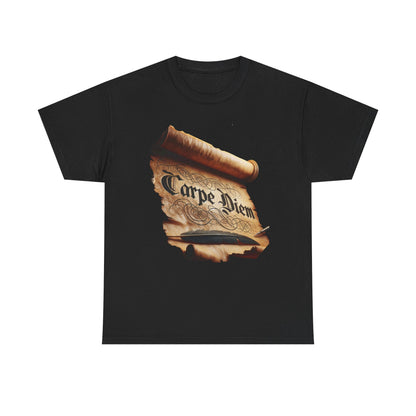 Carpe Diem Unisex Tee, Inspirational T-Shirt, Everyday Casual Wear, Gift for Students, Motivation Shirt, Creative Design Apparel