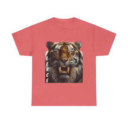 Fierce Tiger Graphic Tee - Unisex Heavy Cotton T-Shirt