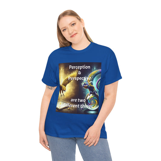 Unisex Heavy Cotton Tee - 'Perception & Perspective' Inspirational Shirt