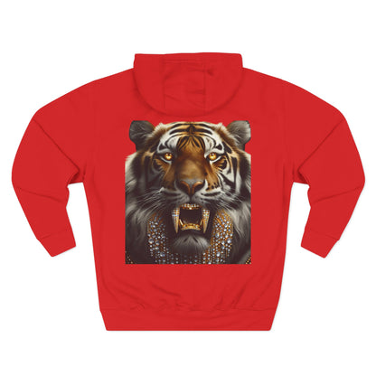 Big Cat Energy Hoodie - Three-Panel Fleece with Tiger Design, Animal Lover Gift, Cozy Sweatshirt, Unisex Fashion