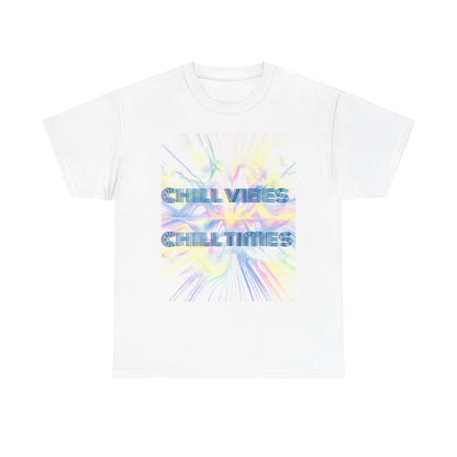 Chill Vibes Unisex Heavy Cotton Tee, Comfortable Casual T-Shirt, Streetwear Style, Perfect Gift for Friends, Summer Vibes Tee