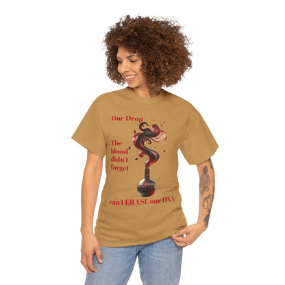 Emotional Statement Tee: 'The Blood Didn't Forget' Heavy Cotton Shirt, Affirmation T-Shirt, Gift for Gen Z, Unisex Cotton Top, [...]