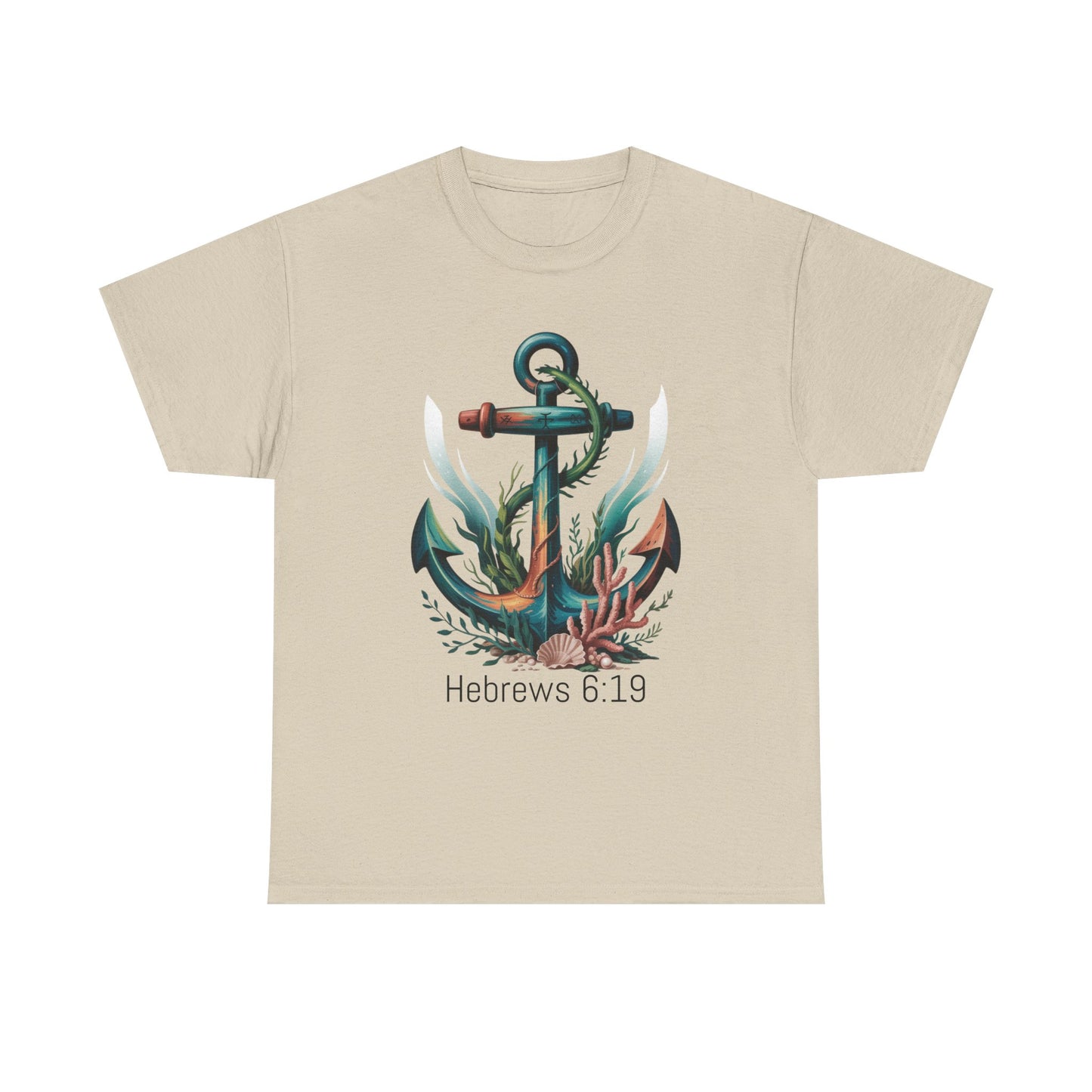 Anchor & Faith Unisex Heavy Cotton Tee - Hebrews 6:19 Inspirational Tee