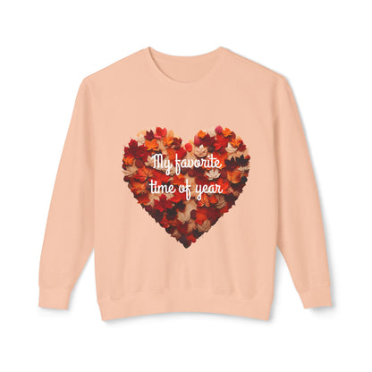 Seasonal Heart Sweatshirt, Fall Apparel, Cozy Crewneck, Autumn Fashion, Gift for Her, Thanksgiving Holiday Sweater