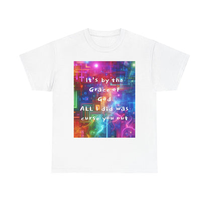 Colorful Grace Tee - Inspirational Unisex Heavy Cotton T-Shirt, Motivational Gift, Everyday Wear, Faith-Based Apparel, Unique Design