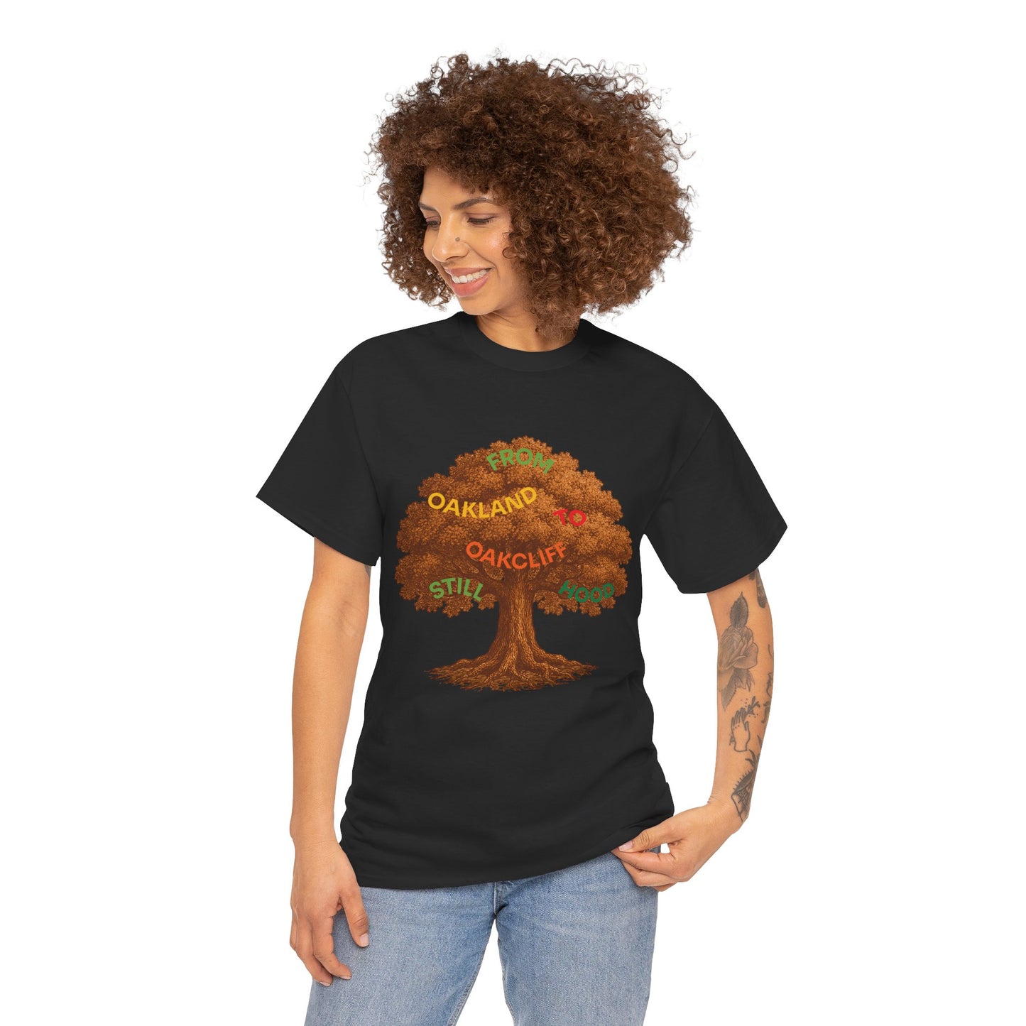 Oakland To Oakcliff Tree Unisex Cotton Tee, Nature Lover Gift, Casual Wear, Eco-Friendly Apparel, Unique Tree Graphic T-Shirt