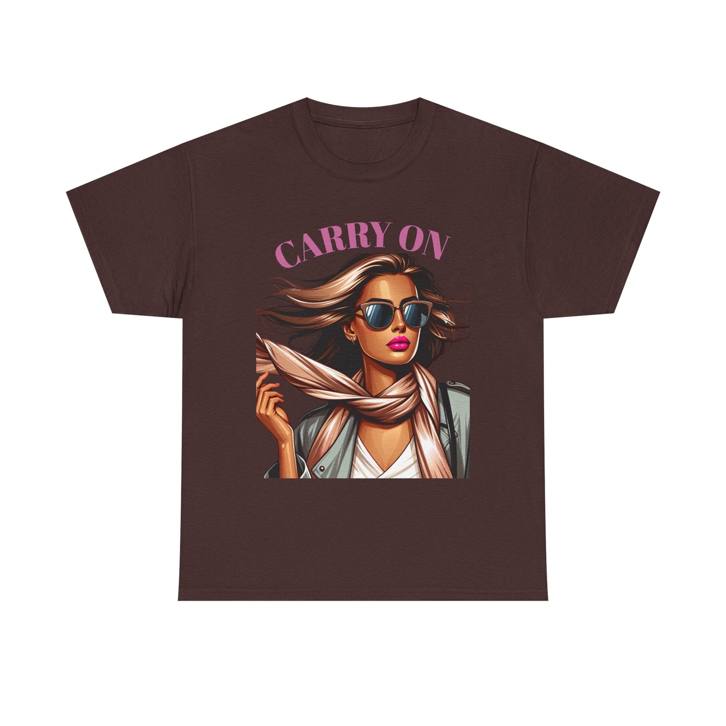 Stylish Unisex Cotton Tee - 'Carry On' Graphic Tee for Confident Travel