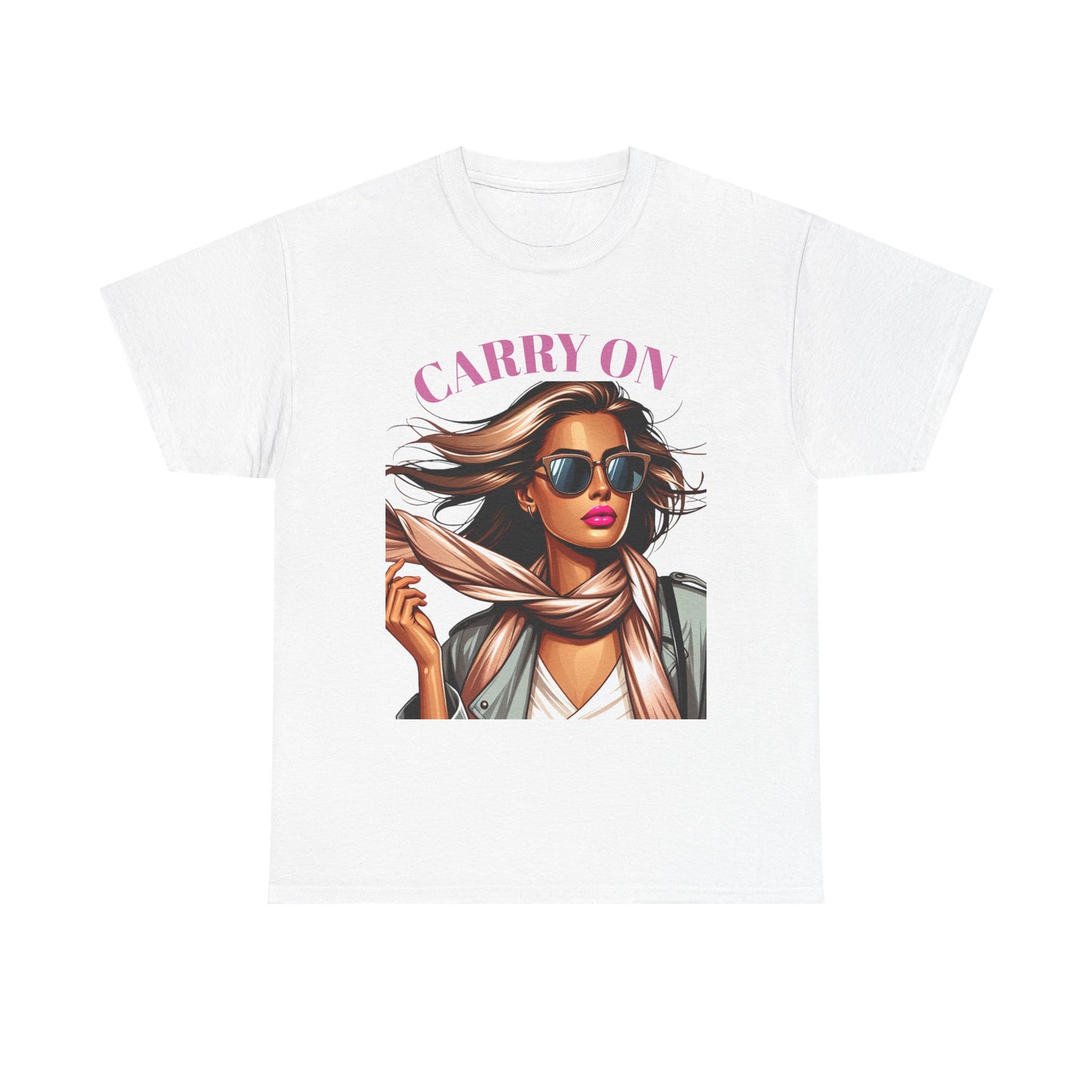 Stylish Unisex Cotton Tee - 'Carry On' Graphic Tee for Confident Travel