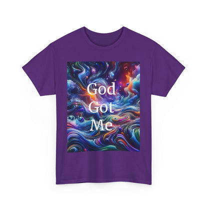 Inspirational Unisex Heavy Cotton Tee - 'God Got Me' Design