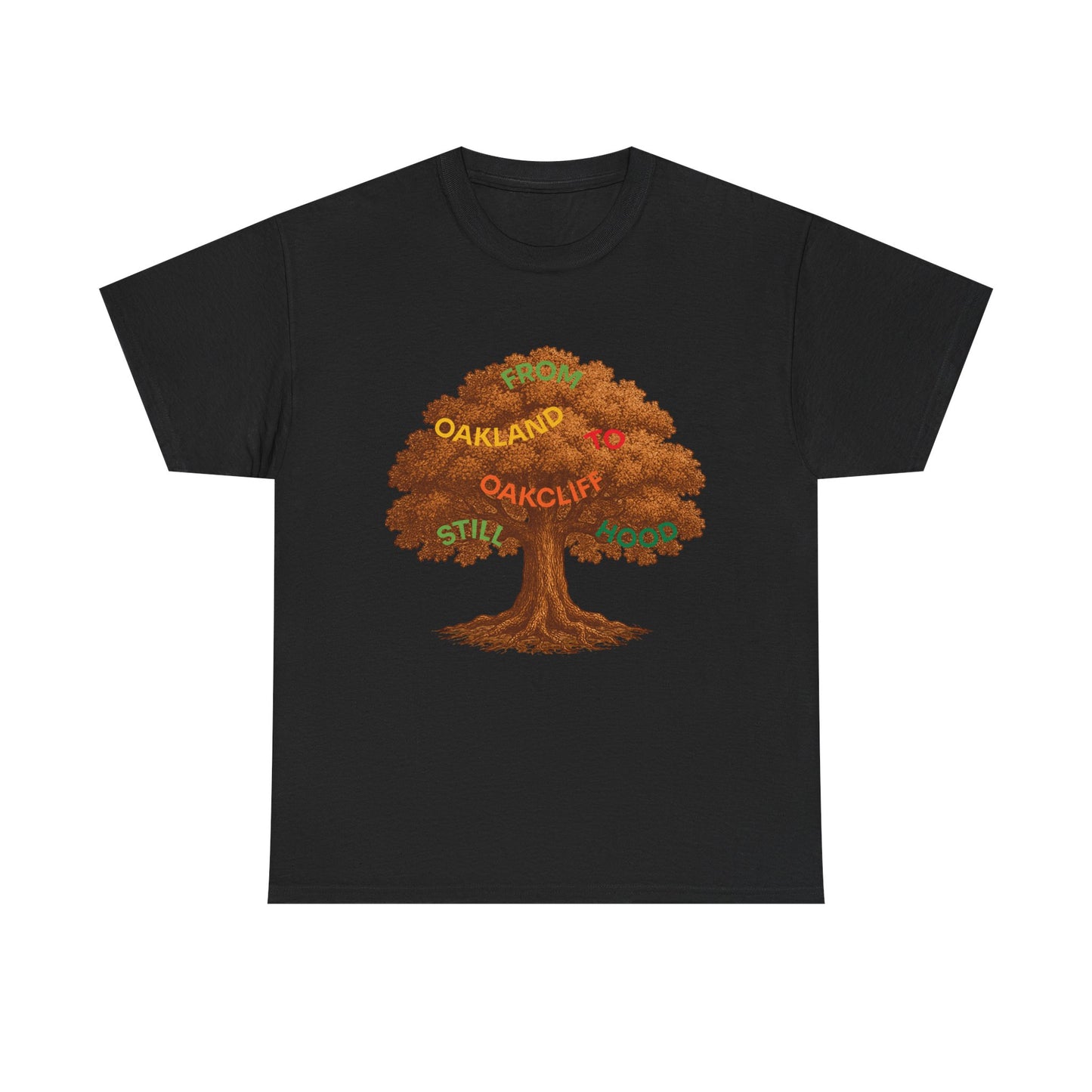Oakland To Oakcliff Tree Unisex Cotton Tee, Nature Lover Gift, Casual Wear, Eco-Friendly Apparel, Unique Tree Graphic T-Shirt