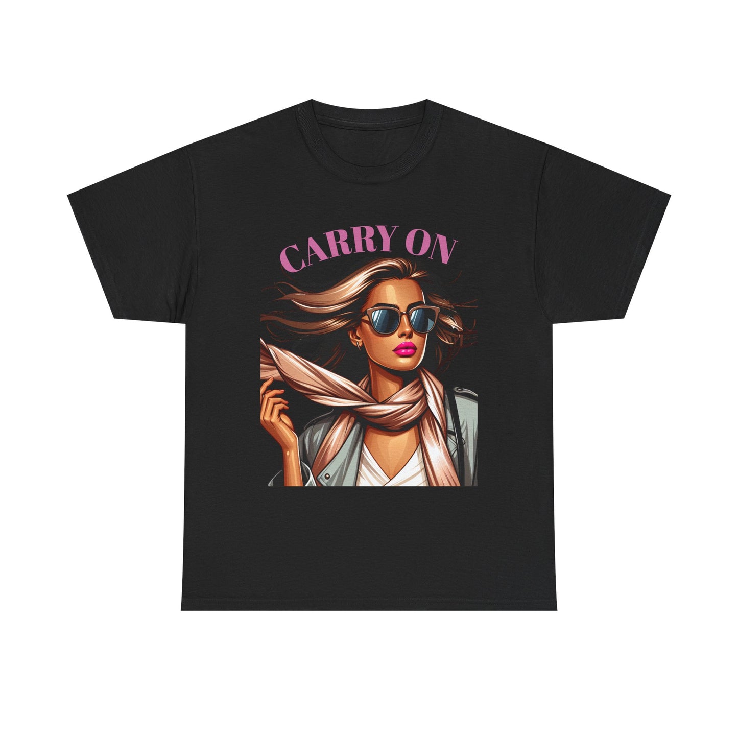 Stylish Unisex Cotton Tee - 'Carry On' Graphic Tee for Confident Travel