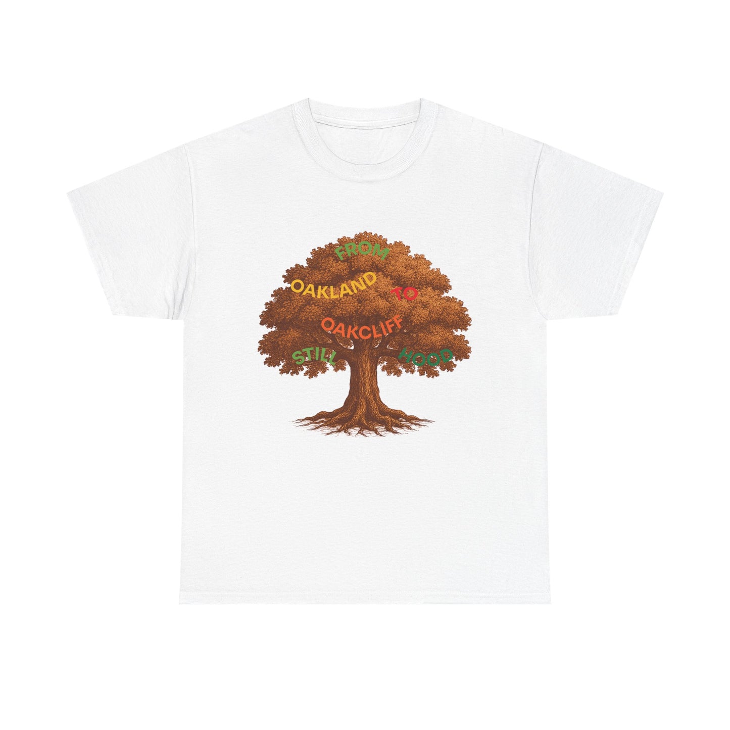 Oakland To Oakcliff Tree Unisex Cotton Tee, Nature Lover Gift, Casual Wear, Eco-Friendly Apparel, Unique Tree Graphic T-Shirt