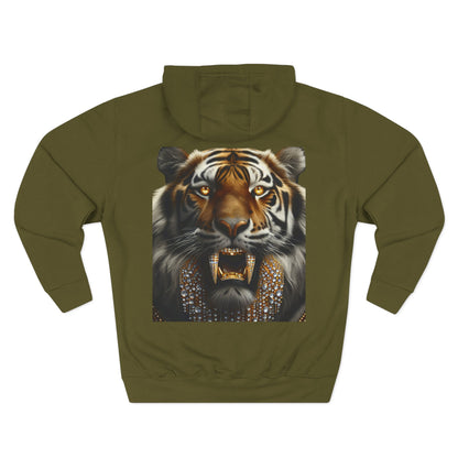 Big Cat Energy Hoodie - Three-Panel Fleece with Tiger Design, Animal Lover Gift, Cozy Sweatshirt, Unisex Fashion