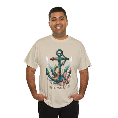 Anchor & Faith Unisex Heavy Cotton Tee - Hebrews 6:19 Inspirational Tee