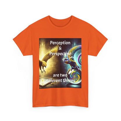 Unisex Heavy Cotton Tee - 'Perception & Perspective' Inspirational Shirt
