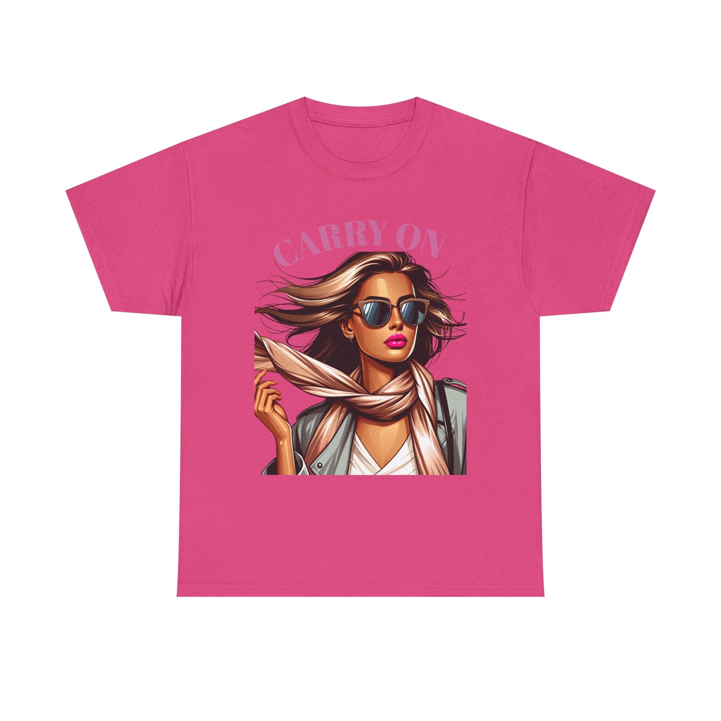 Stylish Unisex Cotton Tee - 'Carry On' Graphic Tee for Confident Travel