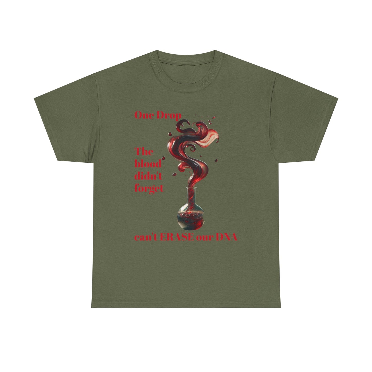 Emotional Statement Tee: 'The Blood Didn't Forget' Heavy Cotton Shirt, Affirmation T-Shirt, Gift for Gen Z, Unisex Cotton Top, [...]