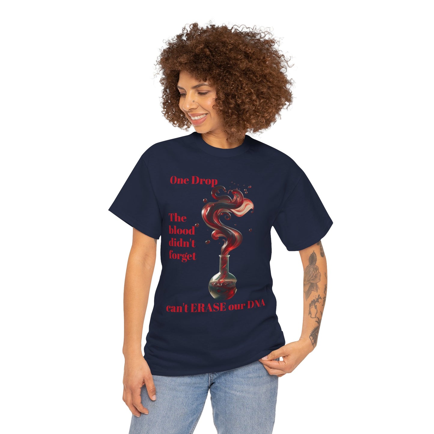 Emotional Statement Tee: 'The Blood Didn't Forget' Heavy Cotton Shirt, Affirmation T-Shirt, Gift for Gen Z, Unisex Cotton Top, [...]