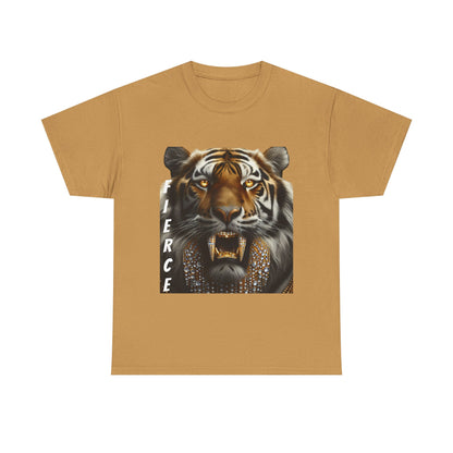 Fierce Tiger Graphic Tee - Unisex Heavy Cotton T-Shirt