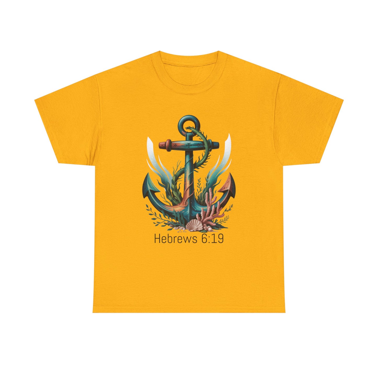 Anchor & Faith Unisex Heavy Cotton Tee - Hebrews 6:19 Inspirational Tee