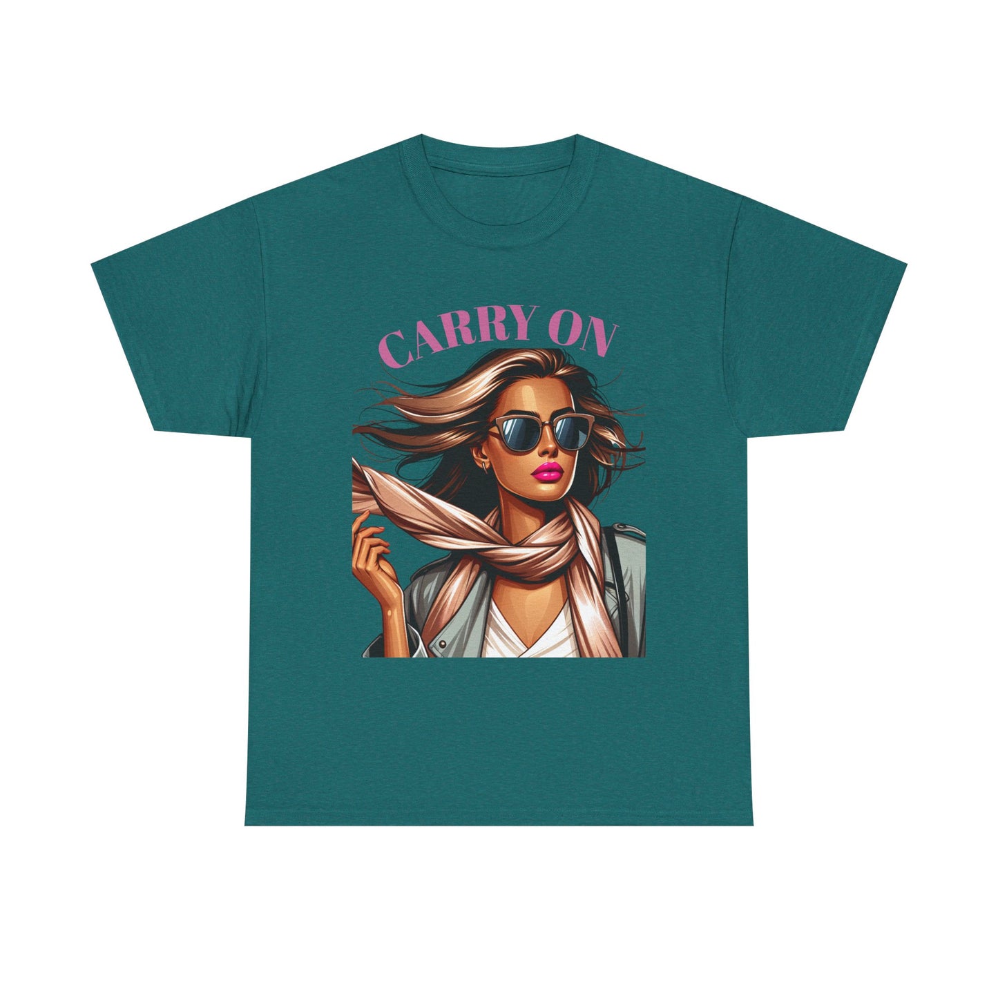 Stylish Unisex Cotton Tee - 'Carry On' Graphic Tee for Confident Travel