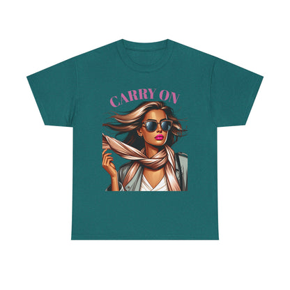 Stylish Unisex Cotton Tee - 'Carry On' Graphic Tee for Confident Travel