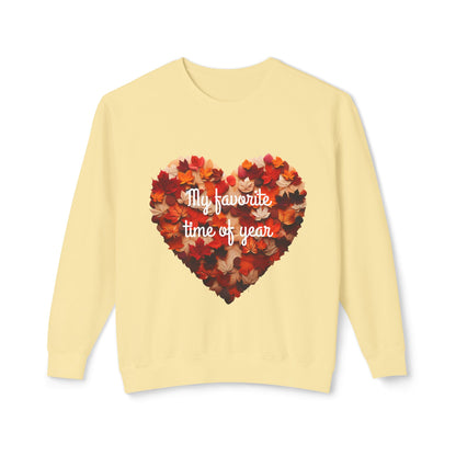 Seasonal Heart Sweatshirt, Fall Apparel, Cozy Crewneck, Autumn Fashion, Gift for Her, Thanksgiving Holiday Sweater