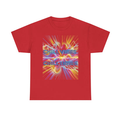 Chill Vibes Unisex Heavy Cotton Tee, Comfortable Casual T-Shirt, Streetwear Style, Perfect Gift for Friends, Summer Vibes Tee