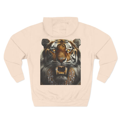 Big Cat Energy Hoodie - Three-Panel Fleece with Tiger Design, Animal Lover Gift, Cozy Sweatshirt, Unisex Fashion