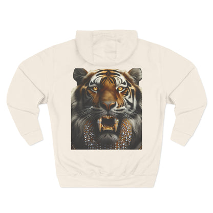 Big Cat Energy Hoodie - Three-Panel Fleece with Tiger Design, Animal Lover Gift, Cozy Sweatshirt, Unisex Fashion