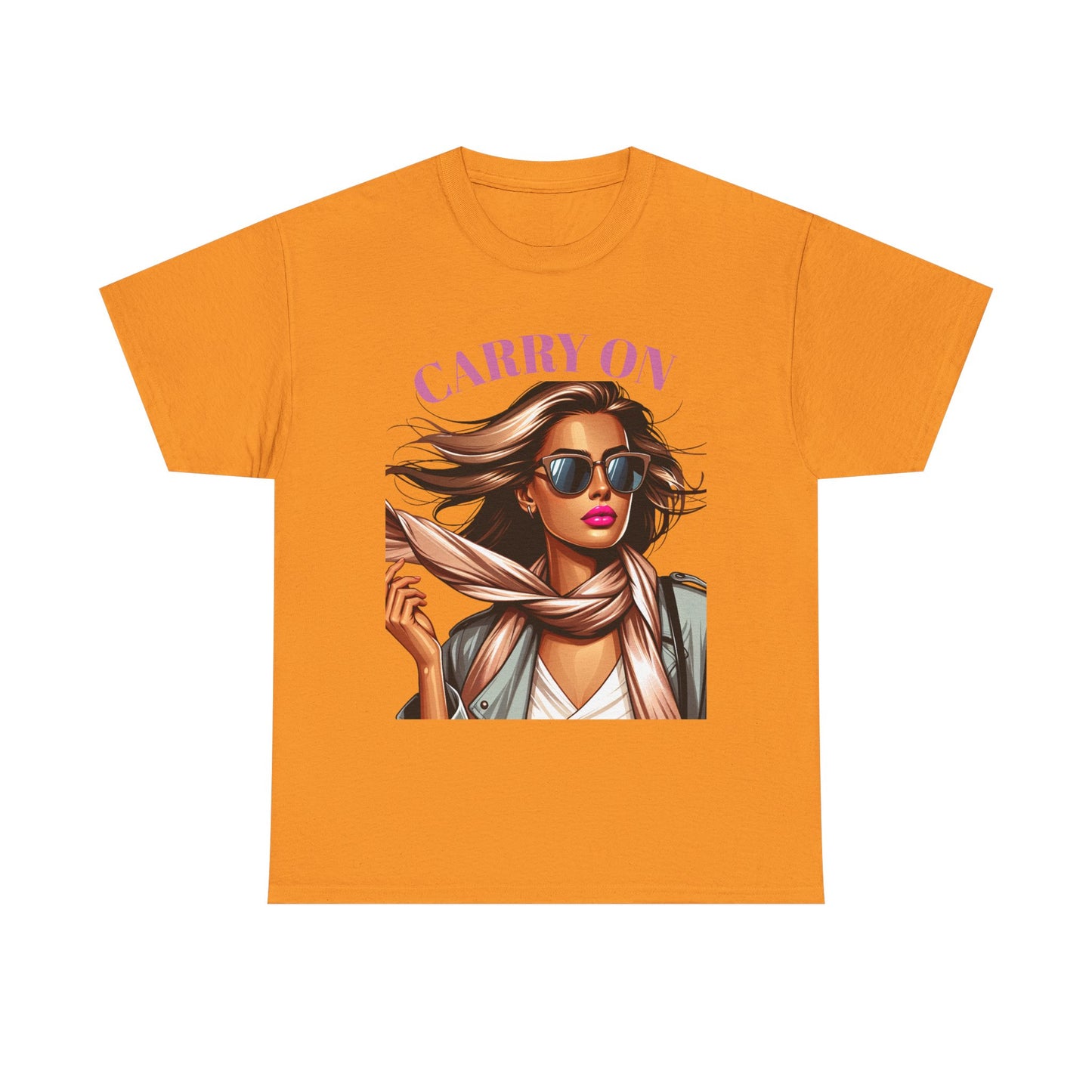 Stylish Unisex Cotton Tee - 'Carry On' Graphic Tee for Confident Travel