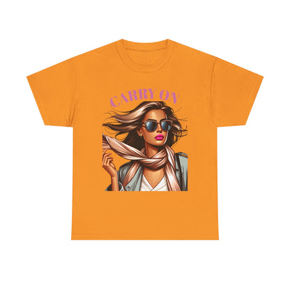 Stylish Unisex Cotton Tee - 'Carry On' Graphic Tee for Confident Travel