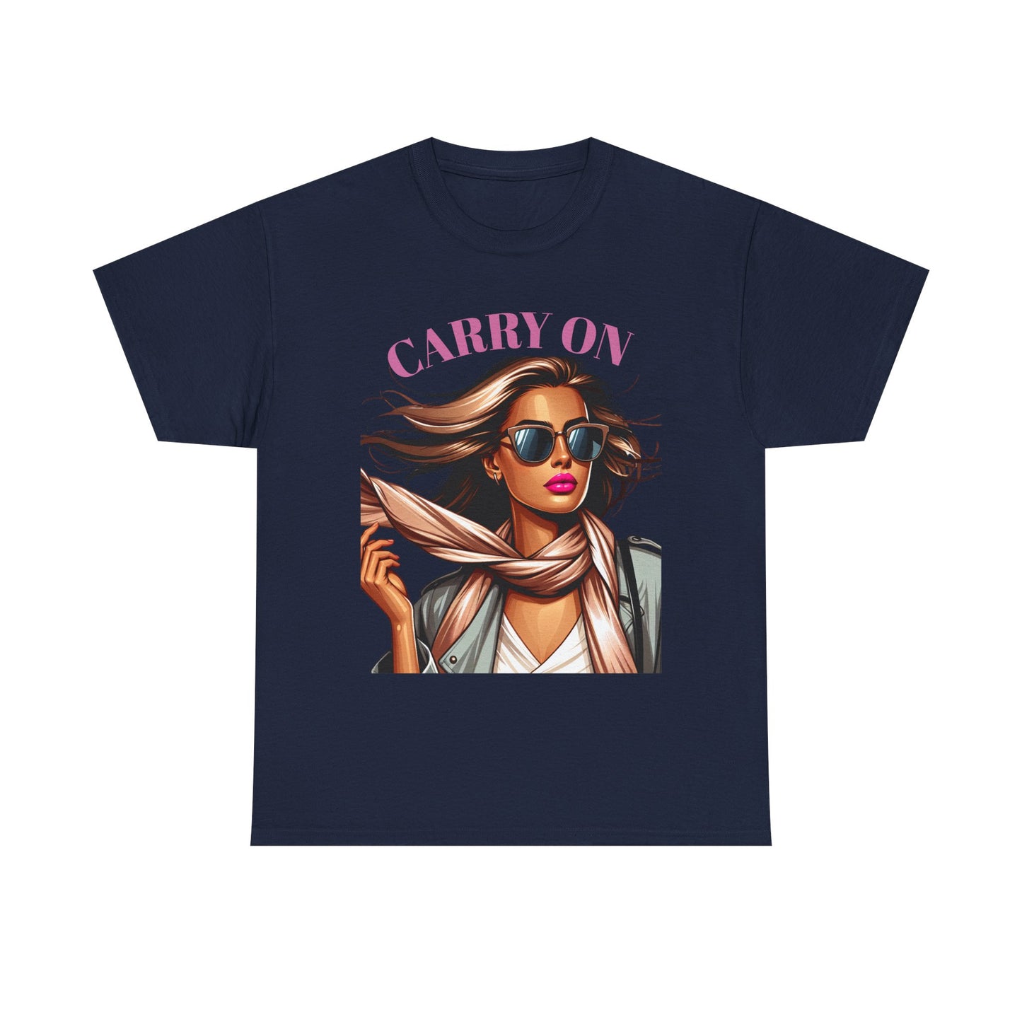 Stylish Unisex Cotton Tee - 'Carry On' Graphic Tee for Confident Travel