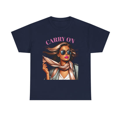 Stylish Unisex Cotton Tee - 'Carry On' Graphic Tee for Confident Travel