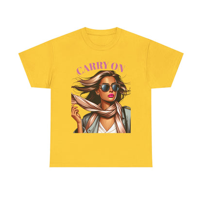 Stylish Unisex Cotton Tee - 'Carry On' Graphic Tee for Confident Travel