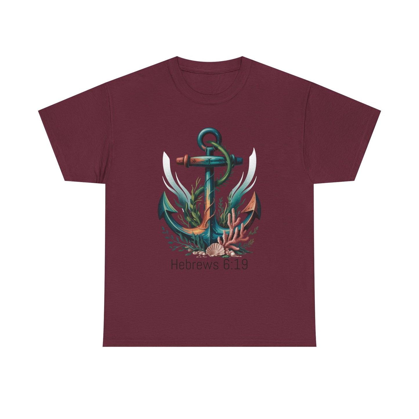 Anchor & Faith Unisex Heavy Cotton Tee - Hebrews 6:19 Inspirational Tee