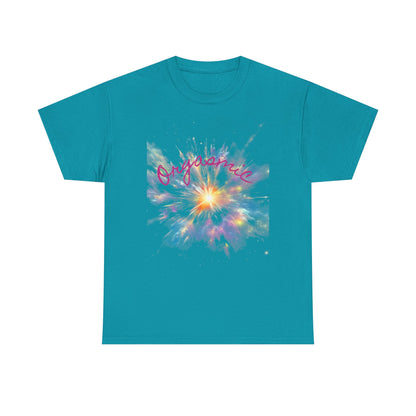 Colorful Floral 'Orgasmic' Unisex Heavy Cotton Tee, Summer Fashion, Graphic Tee, Gift for Her, Casual Wear, Party Top