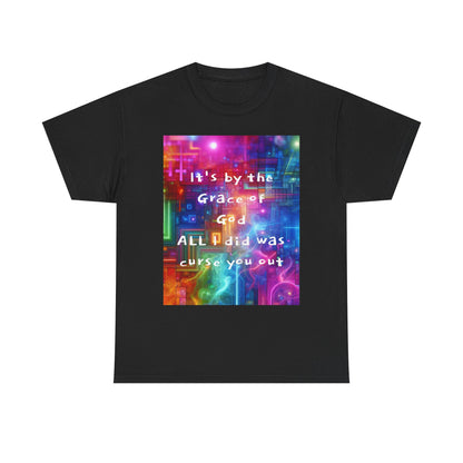 Colorful Grace Tee - Inspirational Unisex Heavy Cotton T-Shirt, Motivational Gift, Everyday Wear, Faith-Based Apparel, Unique Design