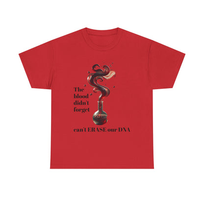 Emotional Statement Tee: 'The Blood Didn't Forget' Heavy Cotton Shirt, Affirmation T-Shirt, Gift for Gen Z, Unisex Cotton Top, [...]