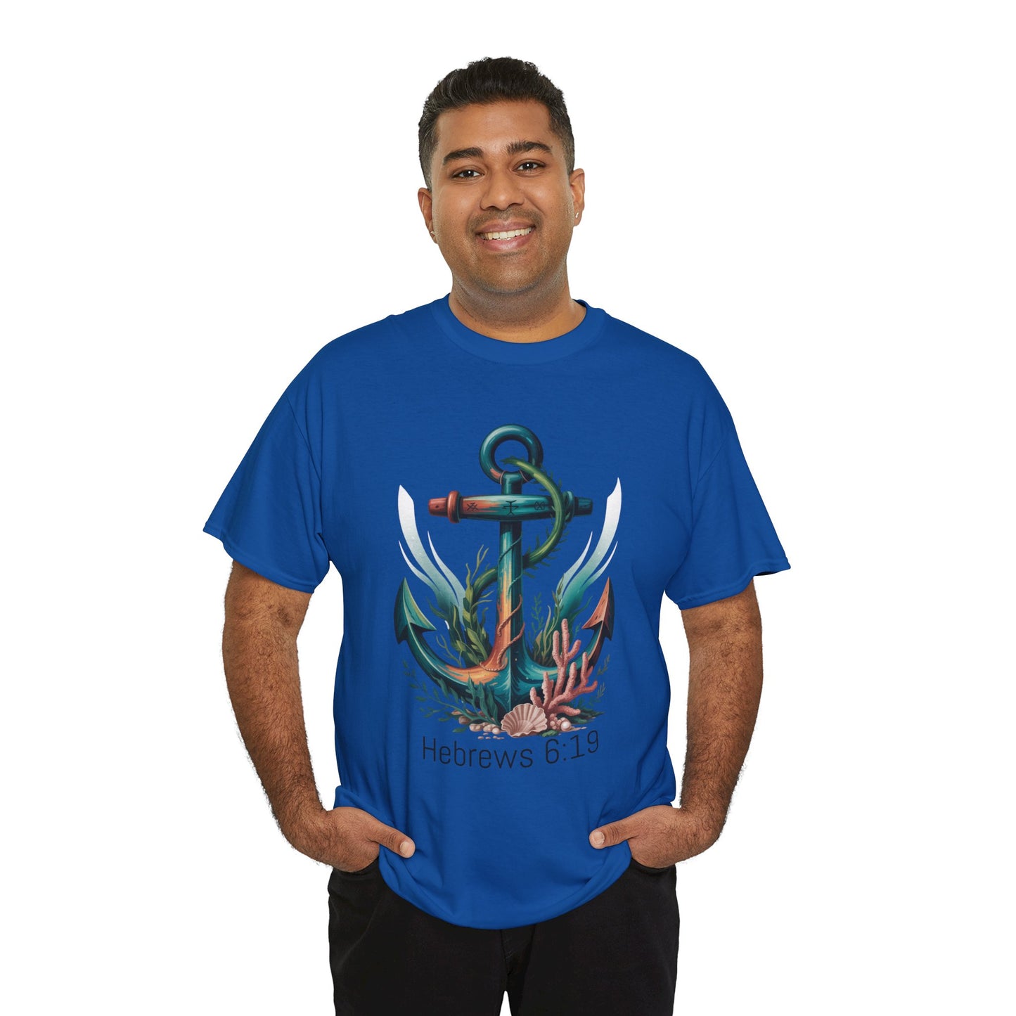 Anchor & Faith Unisex Heavy Cotton Tee - Hebrews 6:19 Inspirational Tee