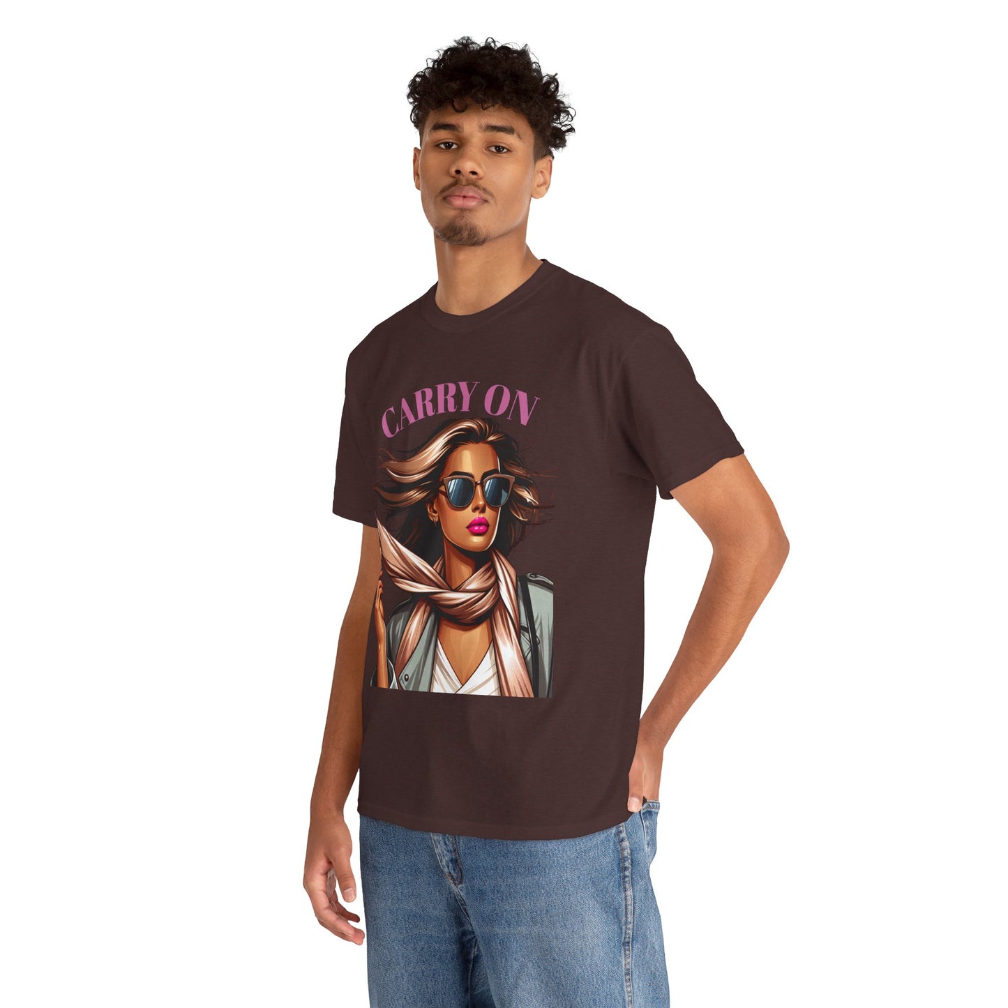 Stylish Unisex Cotton Tee - 'Carry On' Graphic Tee for Confident Travel