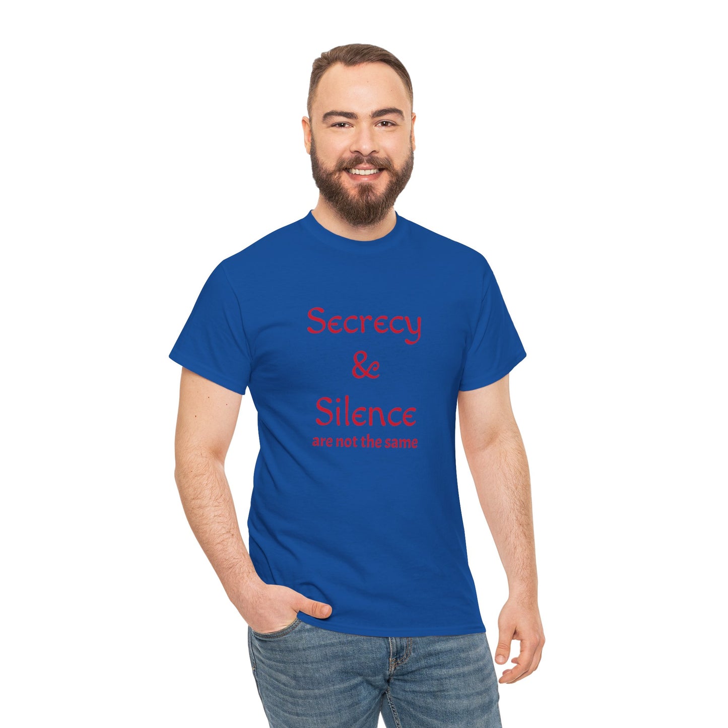 Secrecy & Silence Unisex Heavy Cotton Tee, Perfect for Thoughtful Conversations, Gift for Friends, Comfortable Casual Wear, Great for Events