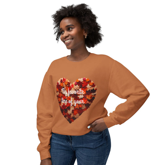Seasonal Heart Sweatshirt, Fall Apparel, Cozy Crewneck, Autumn Fashion, Gift for Her, Thanksgiving Holiday Sweater