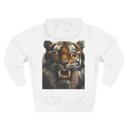 Big Cat Energy Hoodie - Three-Panel Fleece with Tiger Design, Animal Lover Gift, Cozy Sweatshirt, Unisex Fashion