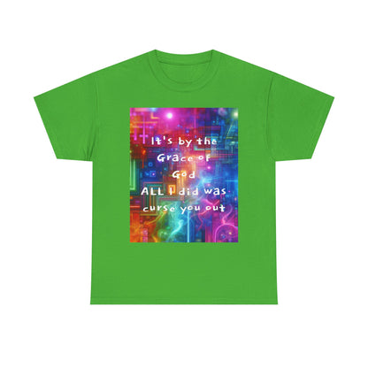 Colorful Grace Tee - Inspirational Unisex Heavy Cotton T-Shirt, Motivational Gift, Everyday Wear, Faith-Based Apparel, Unique Design