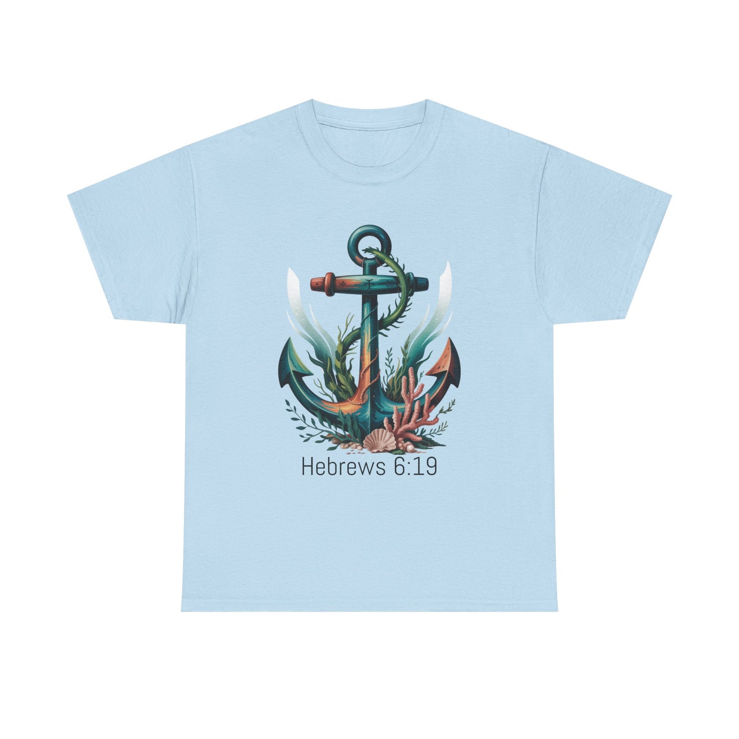 Anchor & Faith Unisex Heavy Cotton Tee - Hebrews 6:19 Inspirational Tee