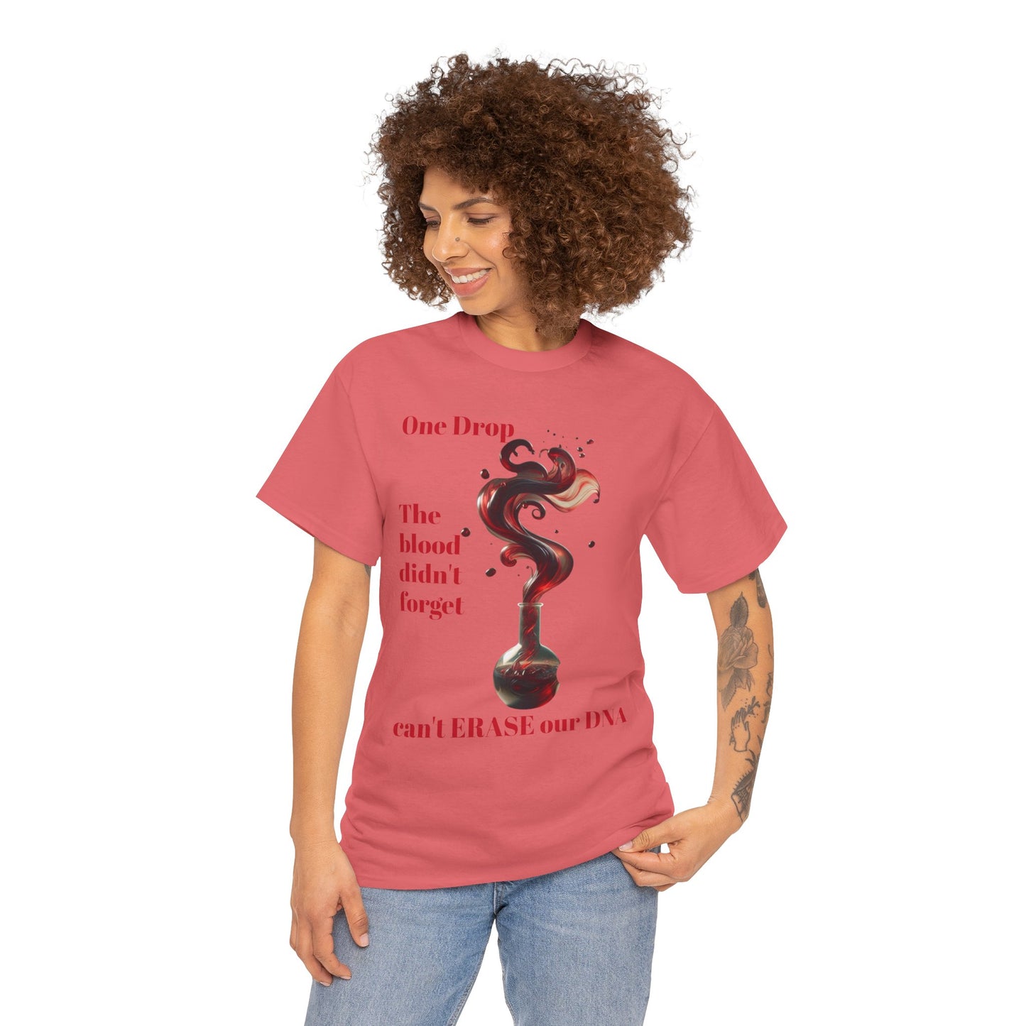 Emotional Statement Tee: 'The Blood Didn't Forget' Heavy Cotton Shirt, Affirmation T-Shirt, Gift for Gen Z, Unisex Cotton Top, [...]