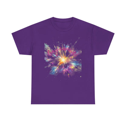 Colorful Floral 'Orgasmic' Unisex Heavy Cotton Tee, Summer Fashion, Graphic Tee, Gift for Her, Casual Wear, Party Top